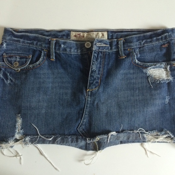 Hollister Distressed Jean Skirt - Picture 2 of 5